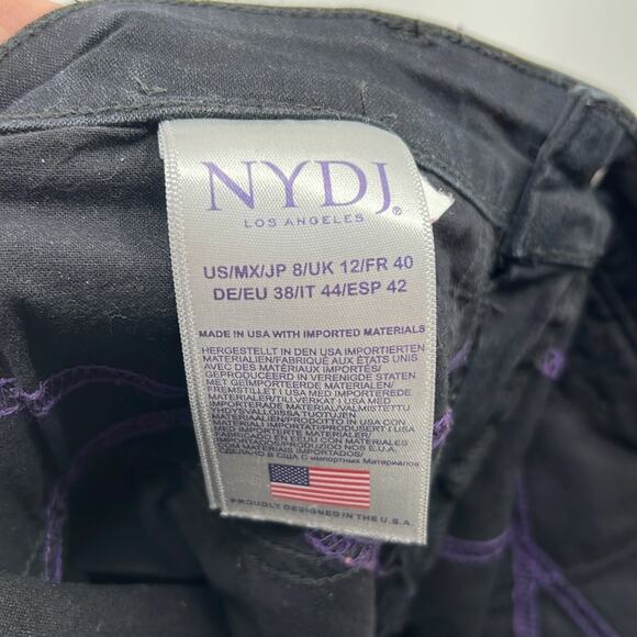 NYDJ Women's Jeans Marilyn Straight Lift x Tuck Technology - Black - 8 Short - Picture 6 of 9